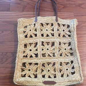 Rattan poolside bag